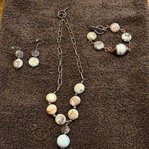 Elegant Earth-Toned Jasper and copper Jewelry Set
